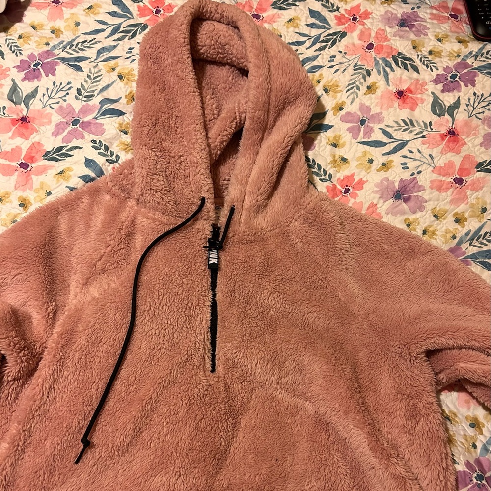 Pink Victoria secret Sherpa hoddie